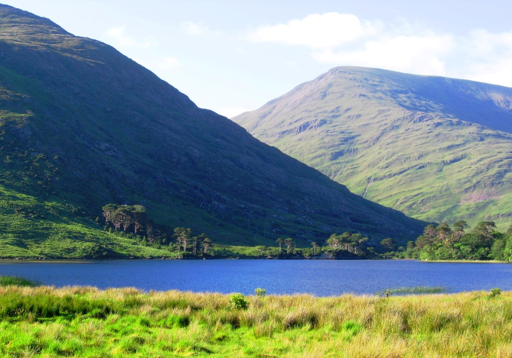 Image of hills above a lake